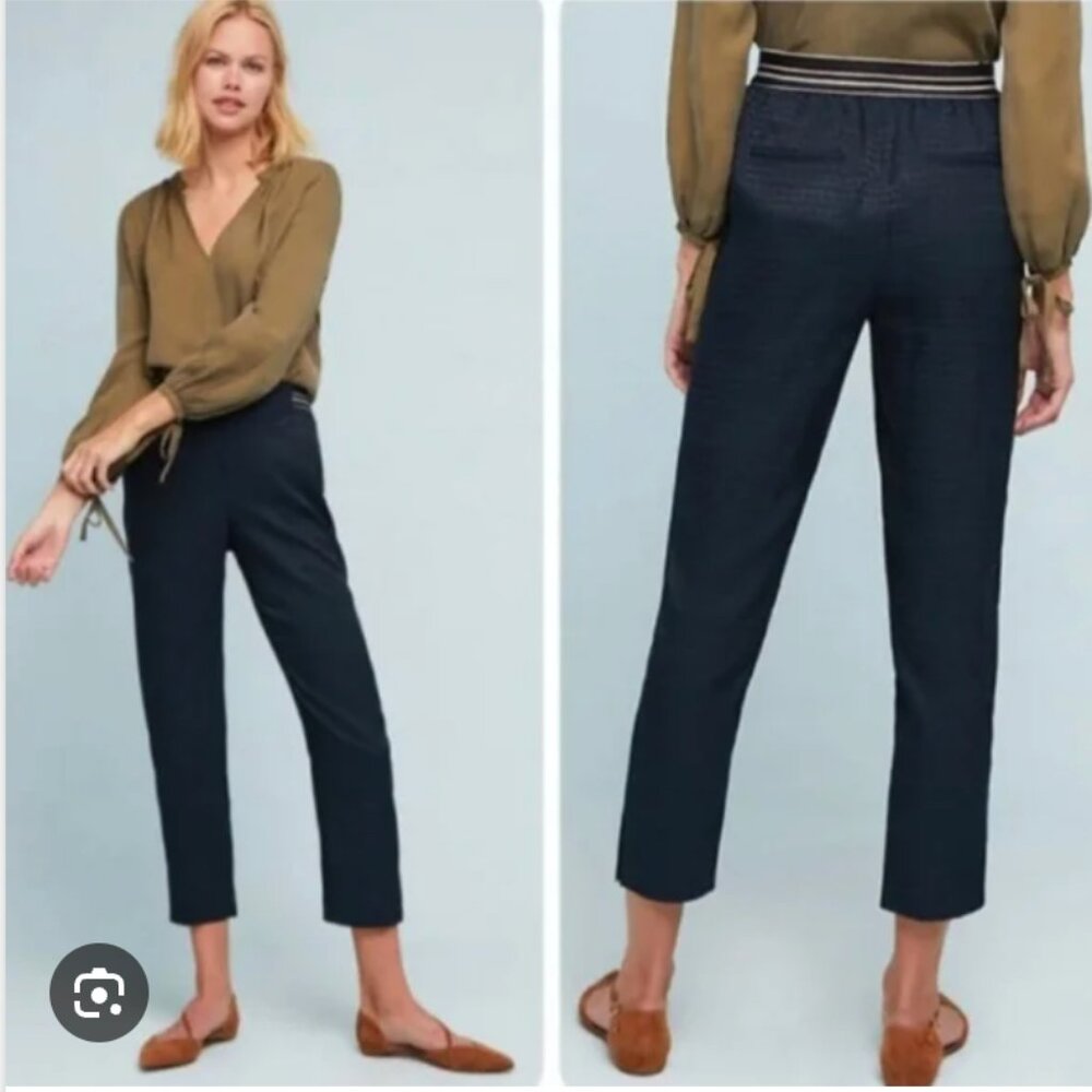 Anthropologie The Essential Pull On Trouser Blue SIze XL